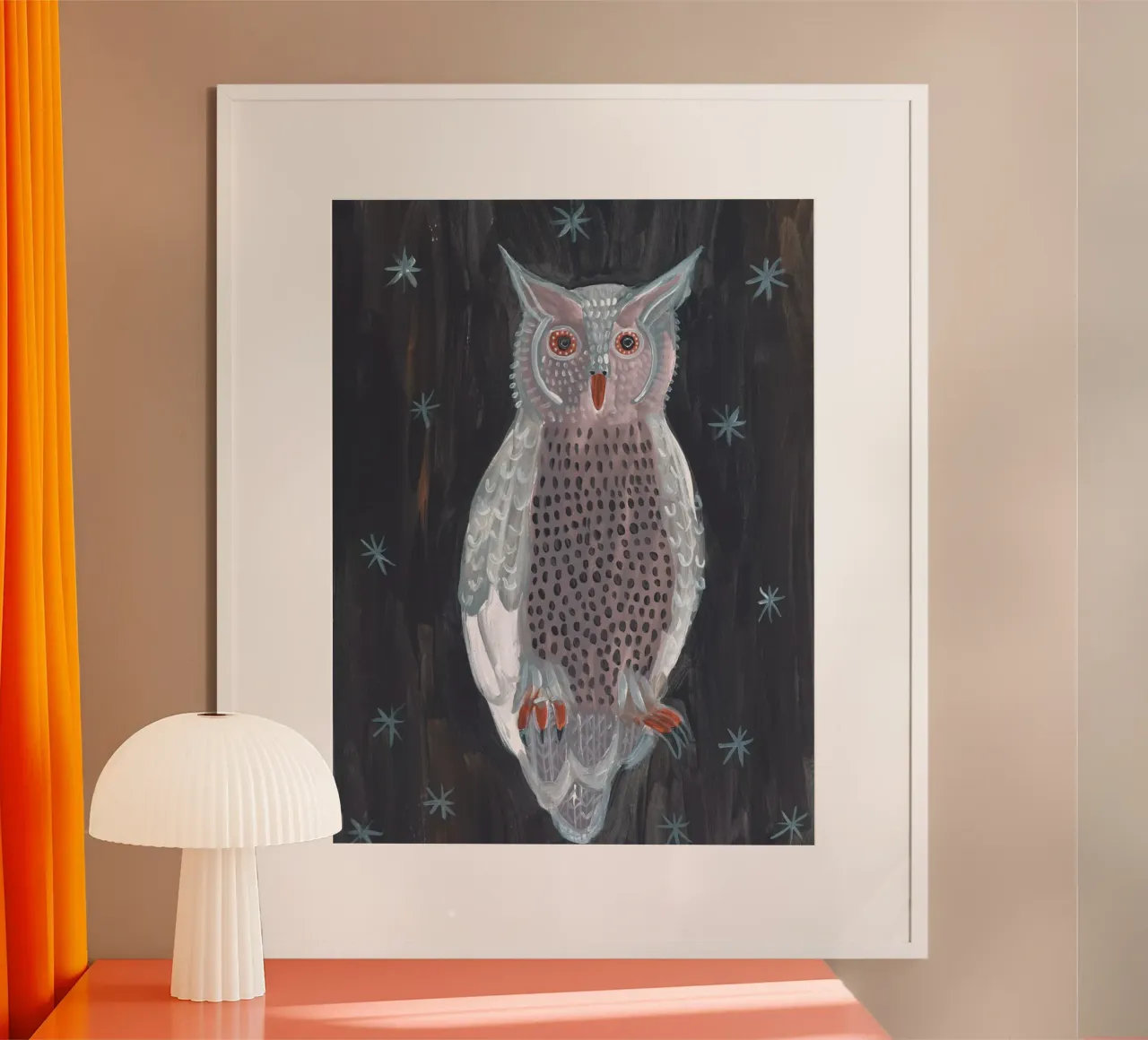 NOTTE NOTTAMBULA poster con telaio in legno da Adele.Grace
