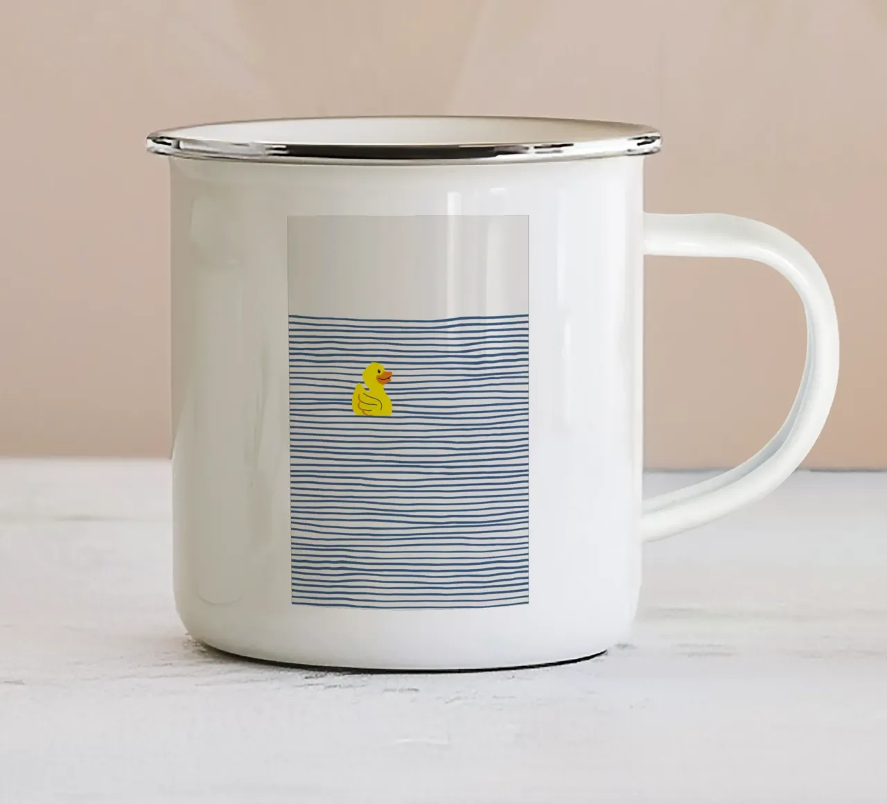 Anatra di gomma tazza in smalto da Little Dean