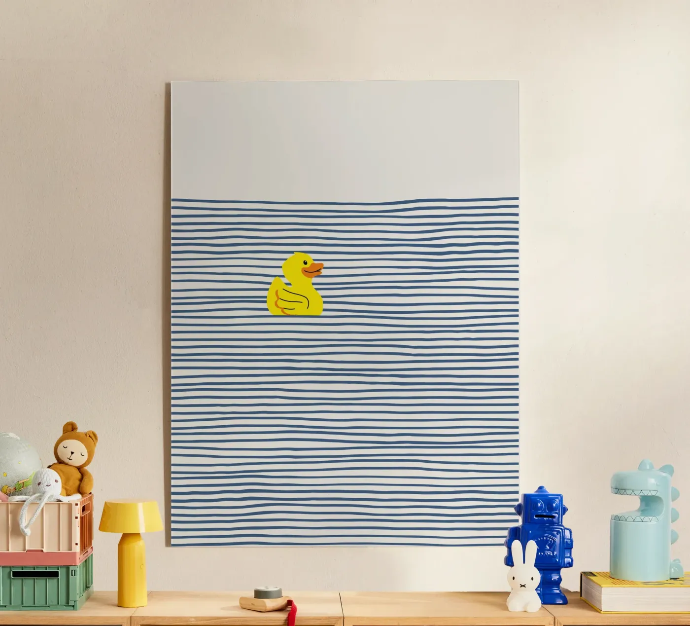 Badeend acryl van Little Dean