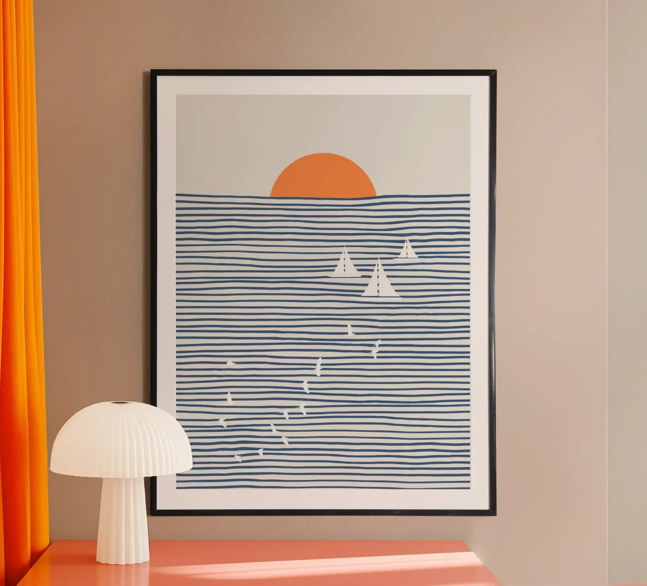 Witte zeilen poster van Little Dean