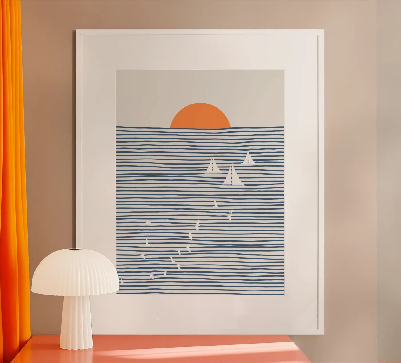 White sails poster by Little Dean