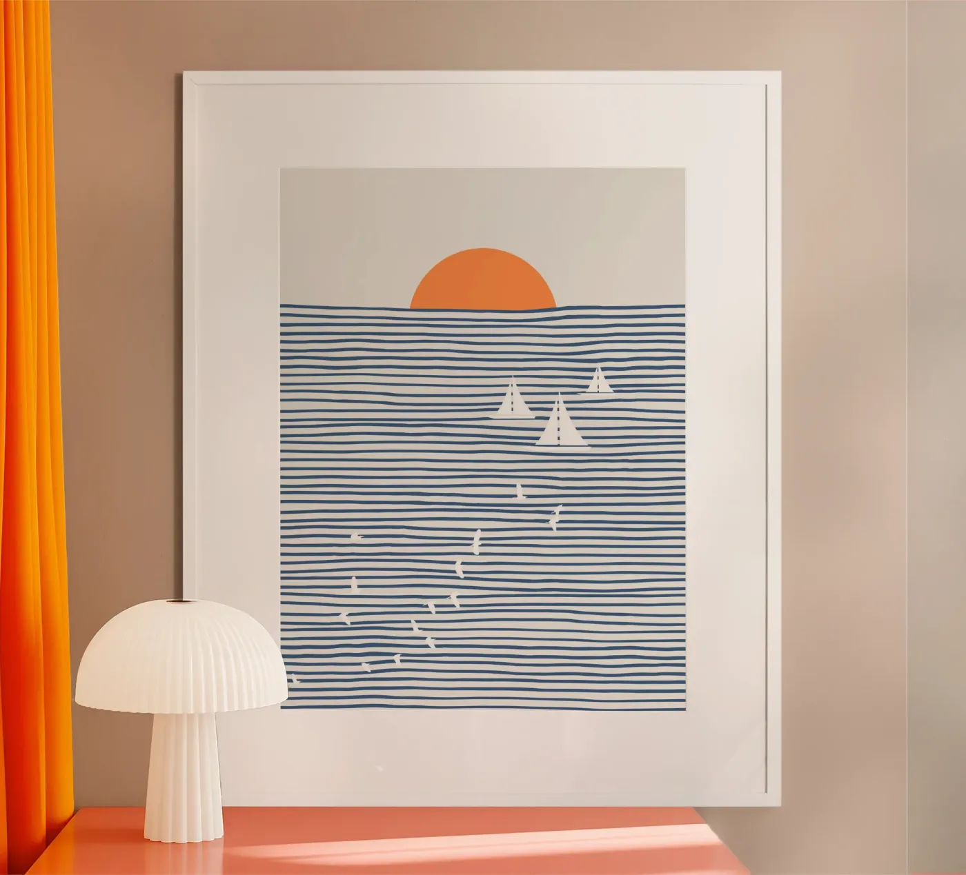 White sails poster by Little Dean