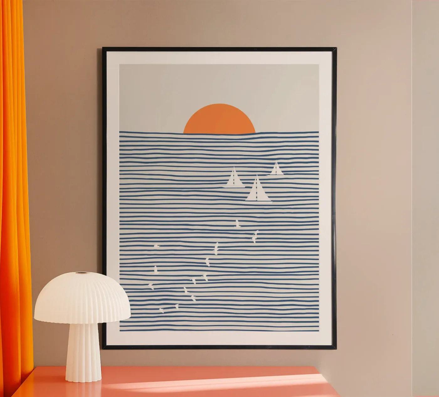 White sails poster by Little Dean