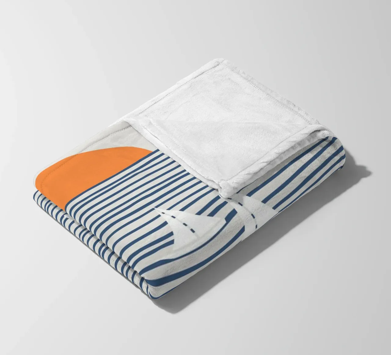White sails fleece blanket by Little Dean