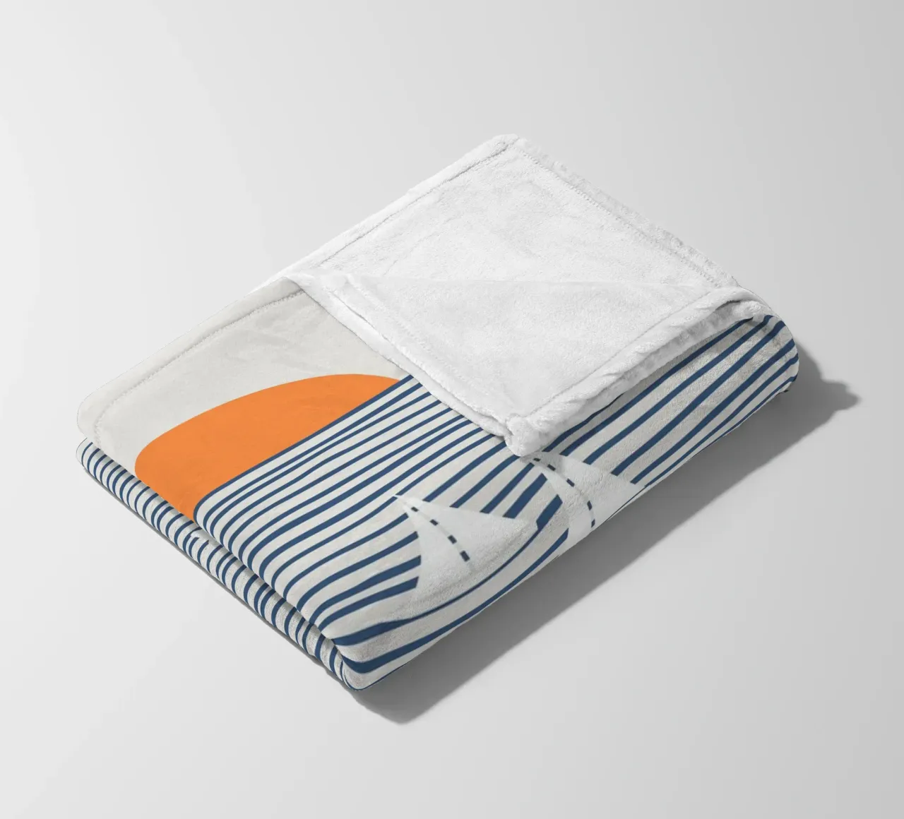 White sails fleece blanket by Little Dean