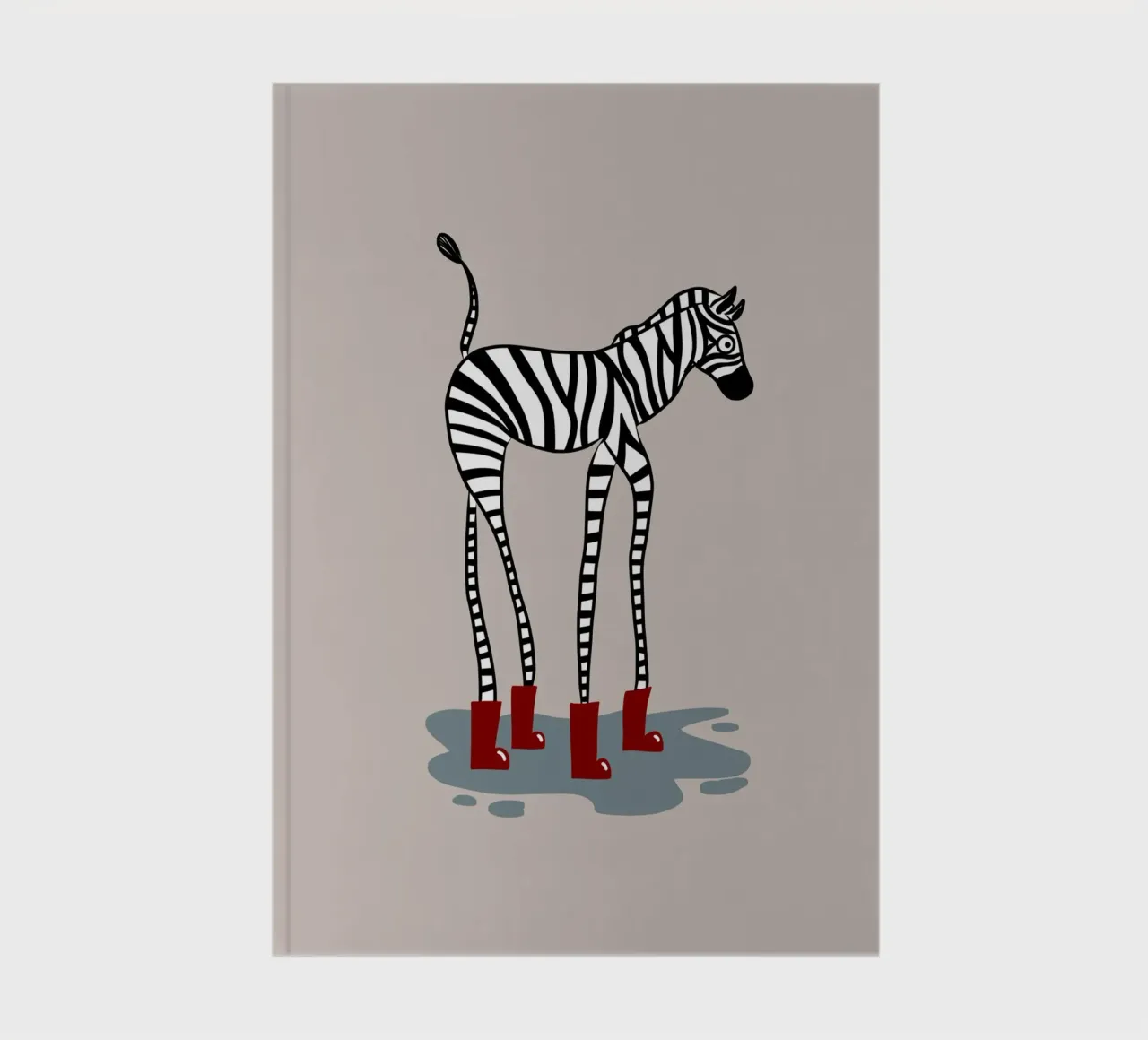 Rain boot zebra notebook by Little Dean
