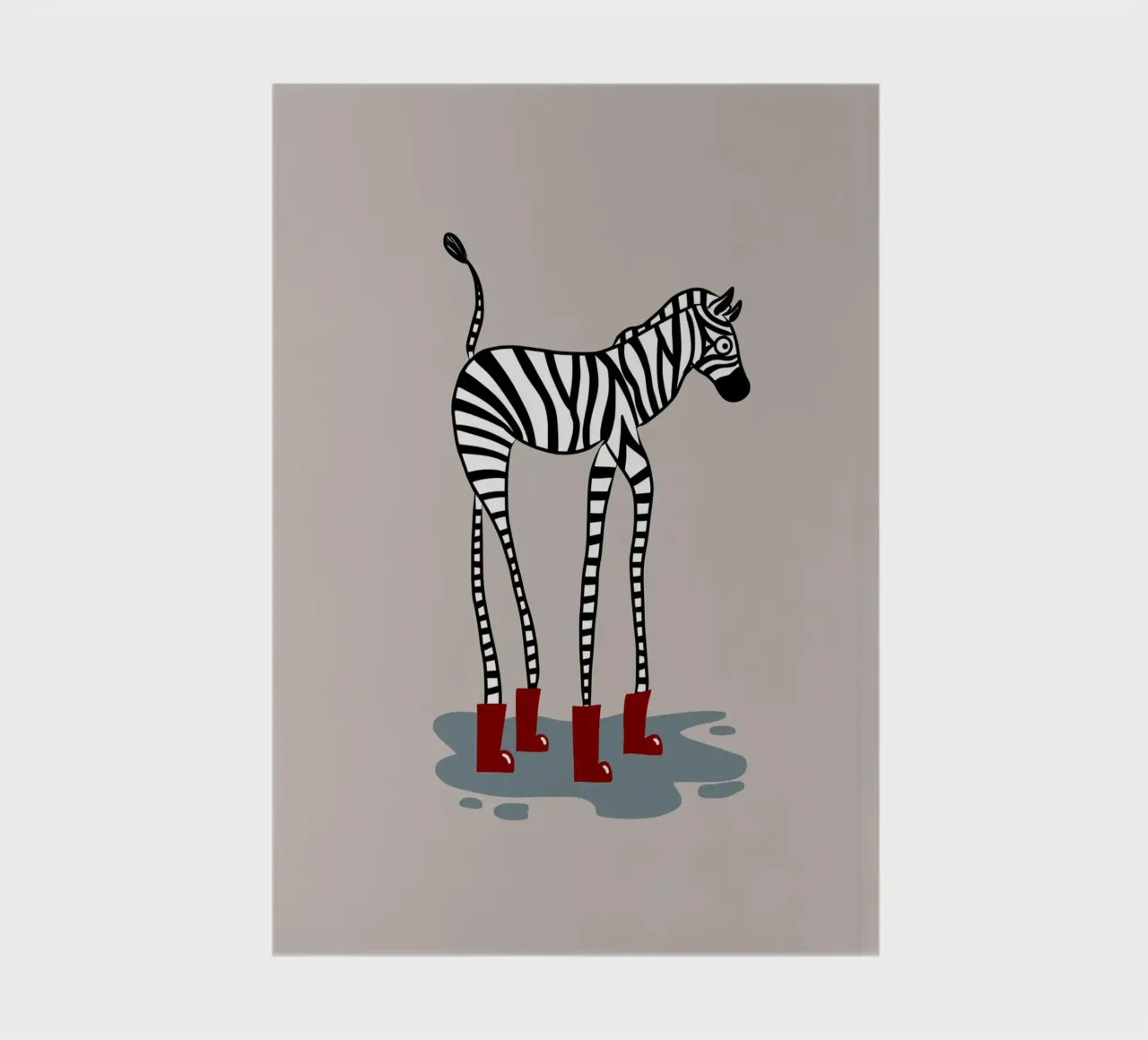 Rain boot zebra notebook by Little Dean