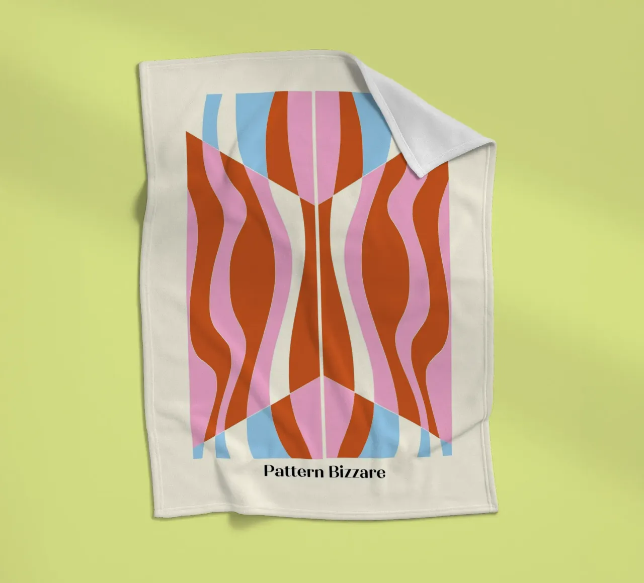 Pattern Bizarre fleece blanket by Little Dean