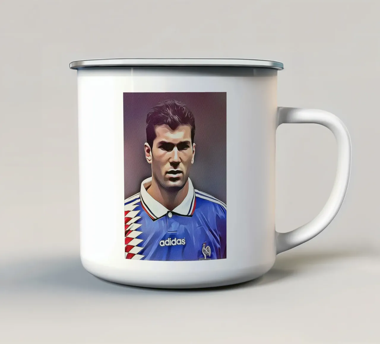 Zinedine Zidane tazza in smalto da dan band
