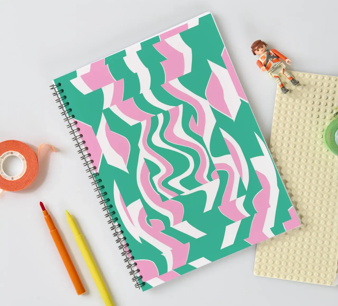 Bizarre Pattern 02 spiral notebook by Little Dean