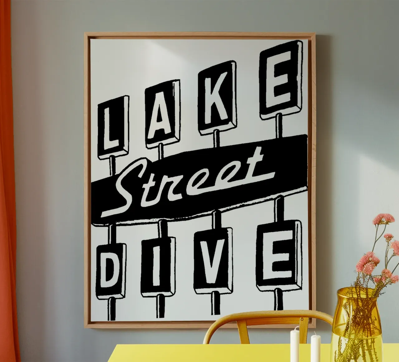 Boardwalk To The Lake canvas with Floater frame by sophielouise.designs