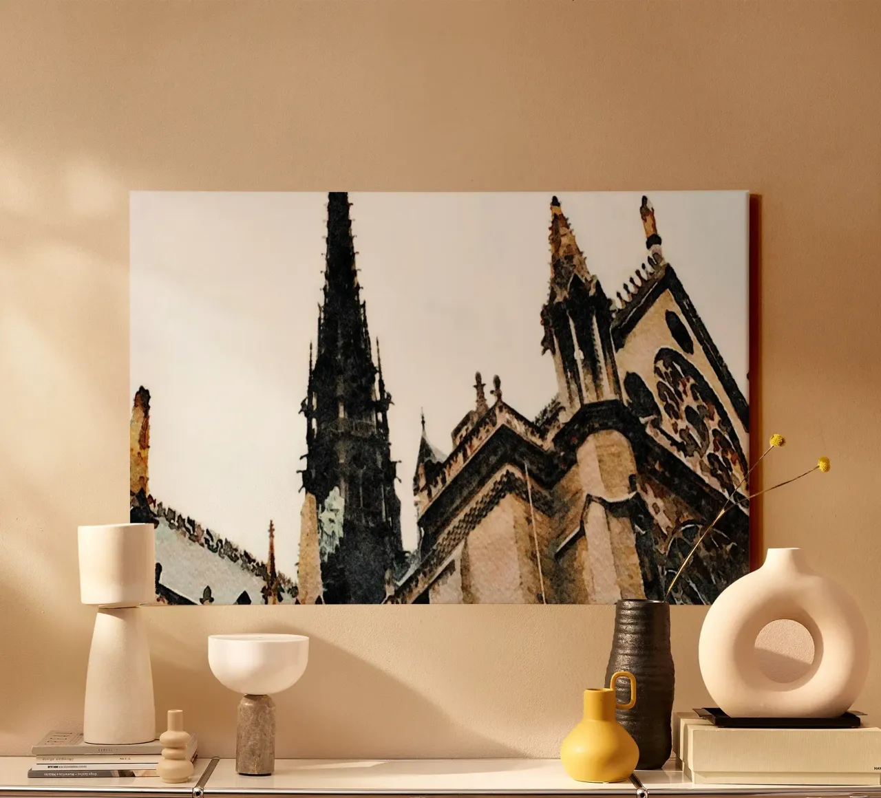 Onze-Lieve-Vrouw canvas met Baklijst van Massimo Frascogna