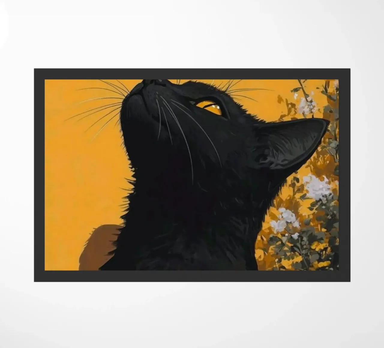 cat in yellow background zerbino da carsa