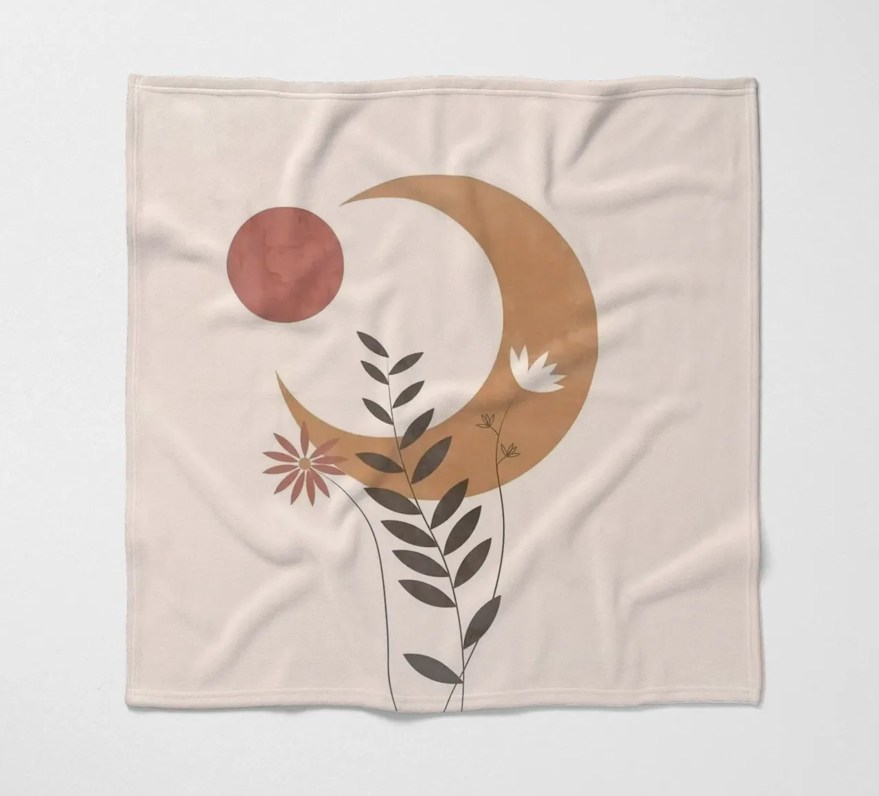 moon and branch coperta in pile da carsa