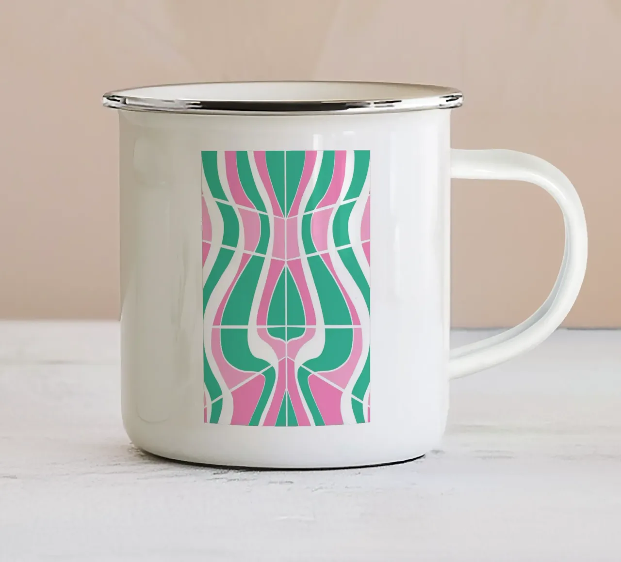Pattern Bizarre 03 tazza in smalto da Little Dean
