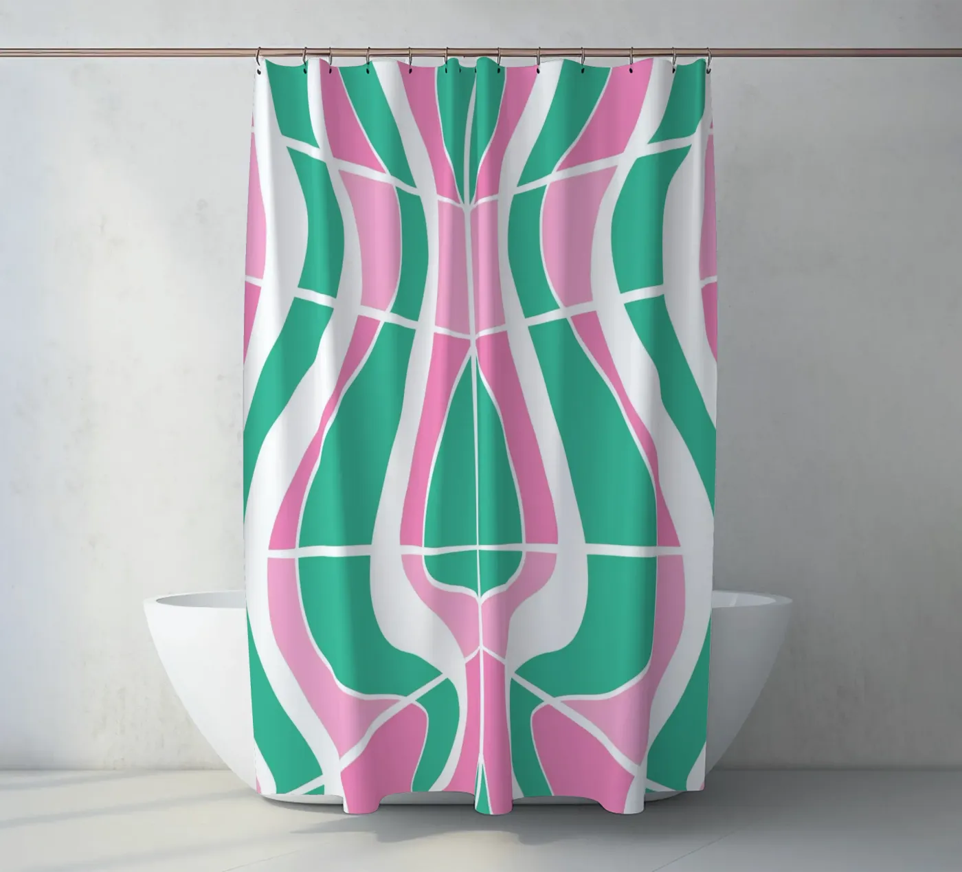 Bizar patroon 03 douchegordijn van Little Dean