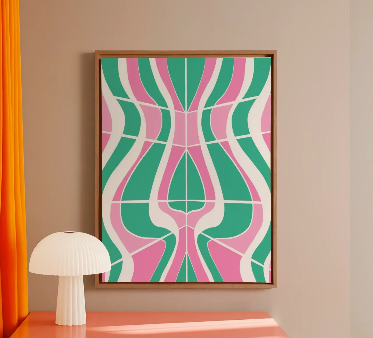 Bizarre Pattern 03 canvas with Floater frame by Little Dean
