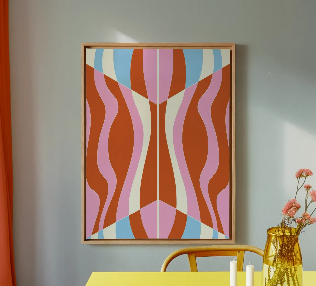 Bizarre Pattern 04 canvas with Floater frame by Little Dean