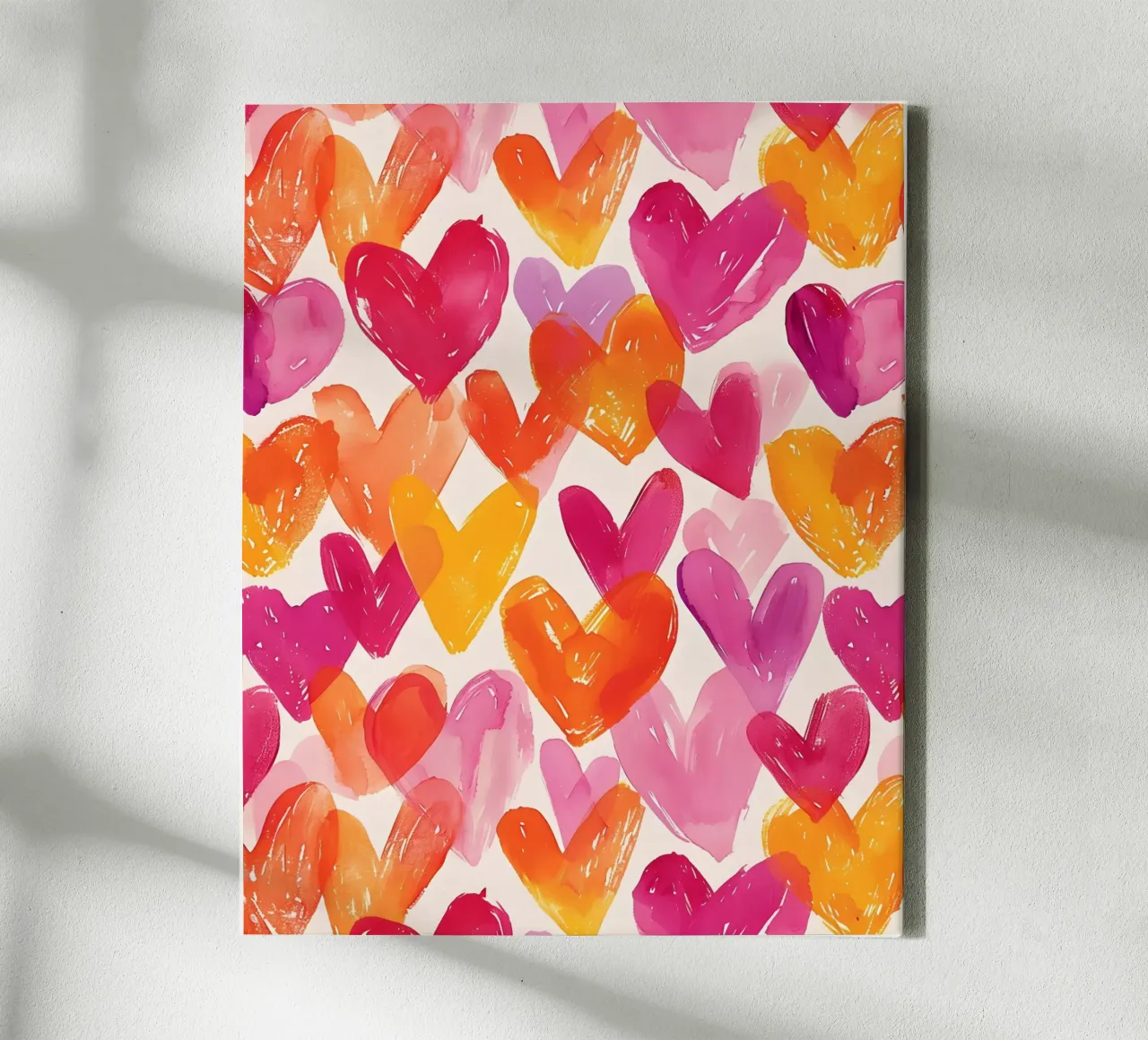 Cuori di diversi colori tela con Cornice a cassetta da Yaso Design & Art