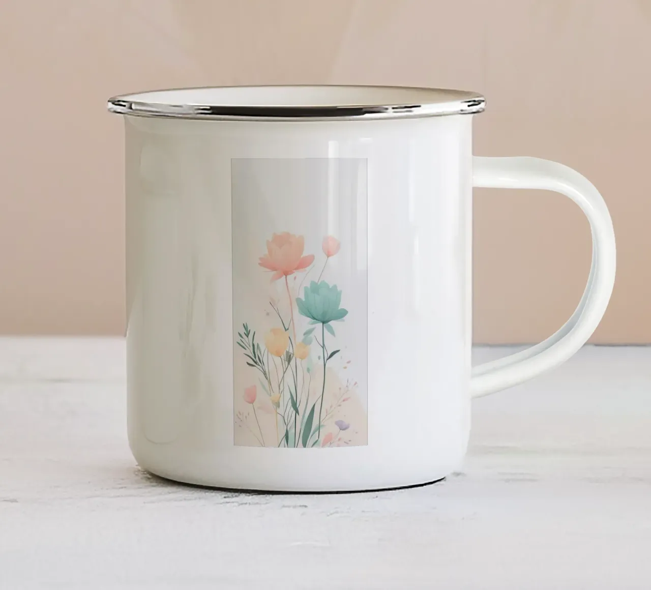 gradient flower tazza in smalto da kichin
