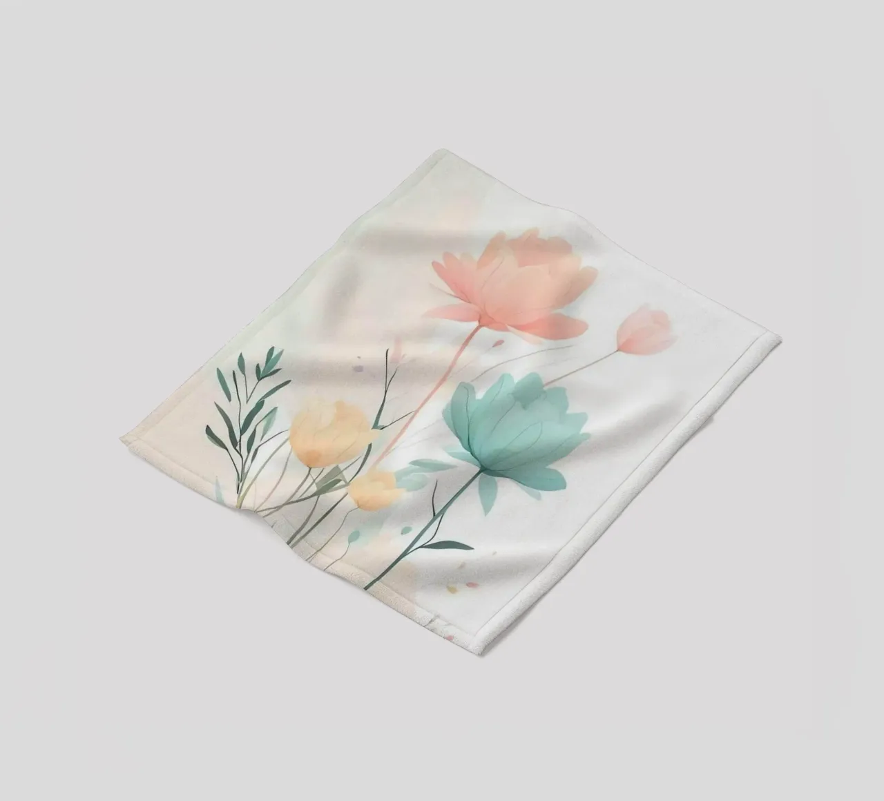 gradient flower coperta in pile da kichin