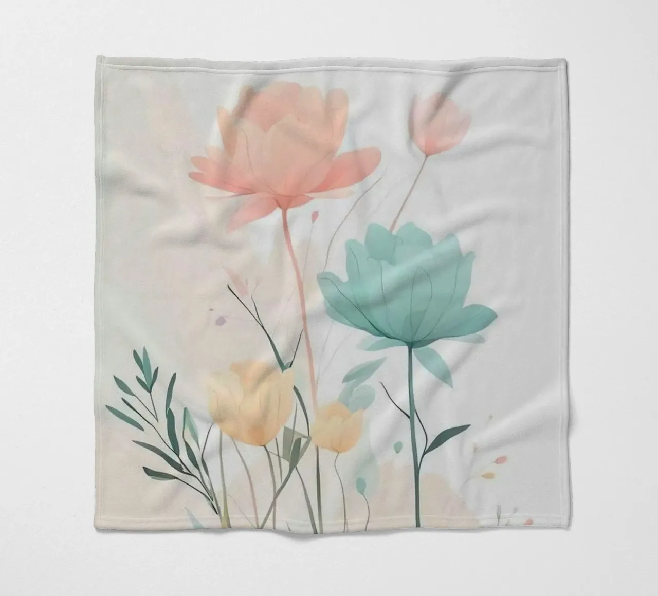 gradient flower coperta in pile da kichin