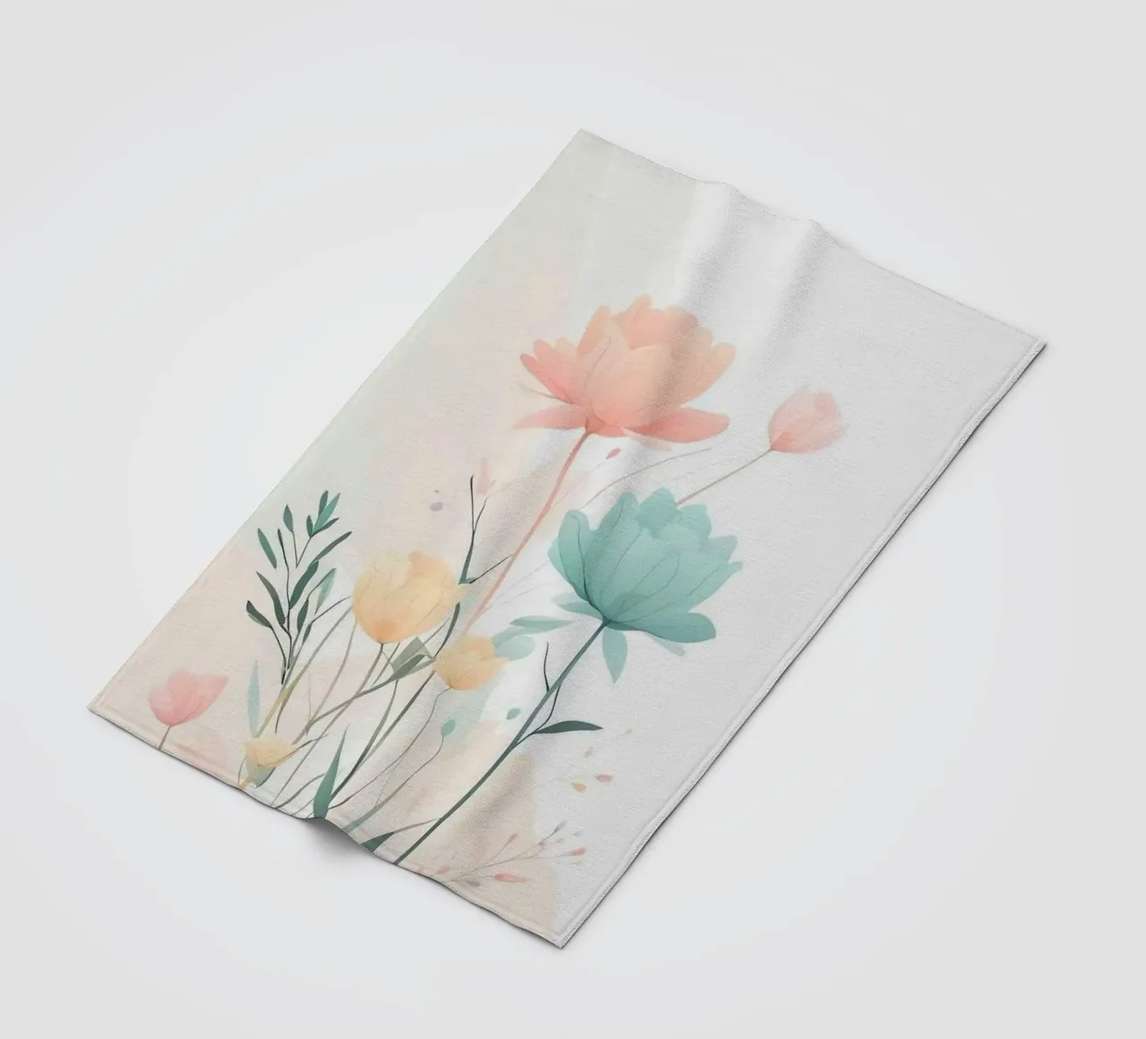 gradient flower coperta in pile da kichin