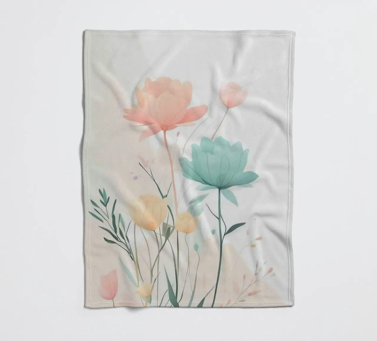 gradient flower coperta in pile da kichin