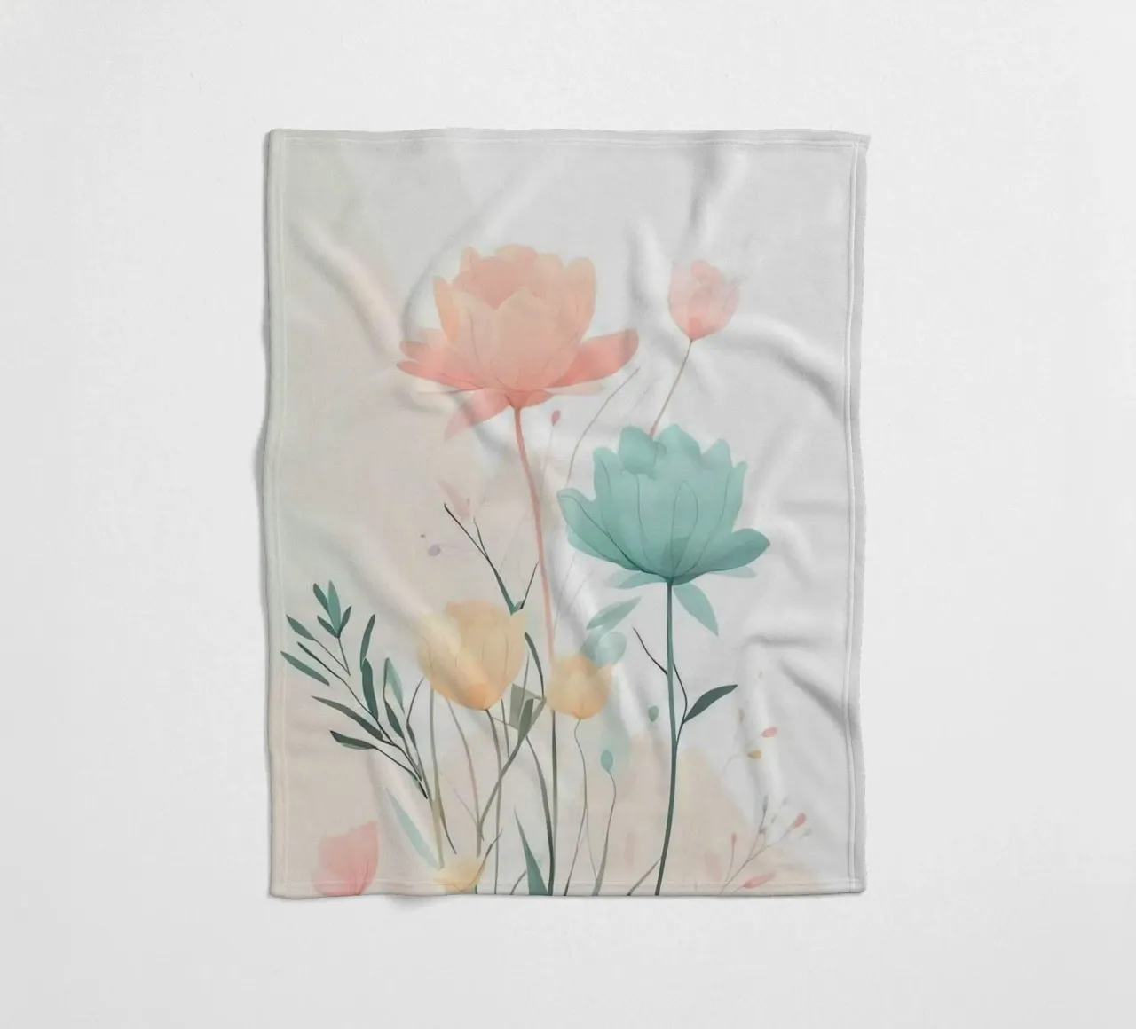 gradient flower coperta in pile da kichin