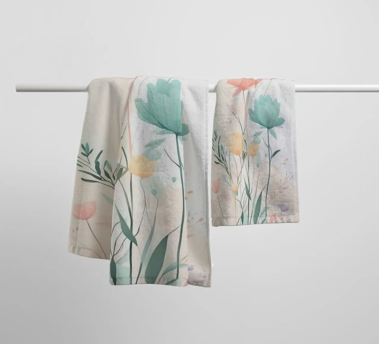 gradient flower asciugamano da bagno da kichin