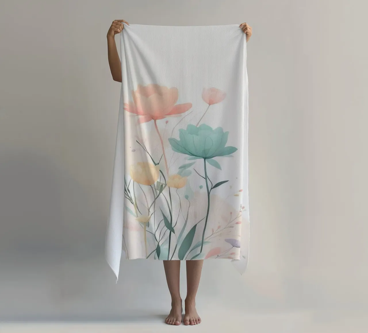 gradient flower telo mare da kichin