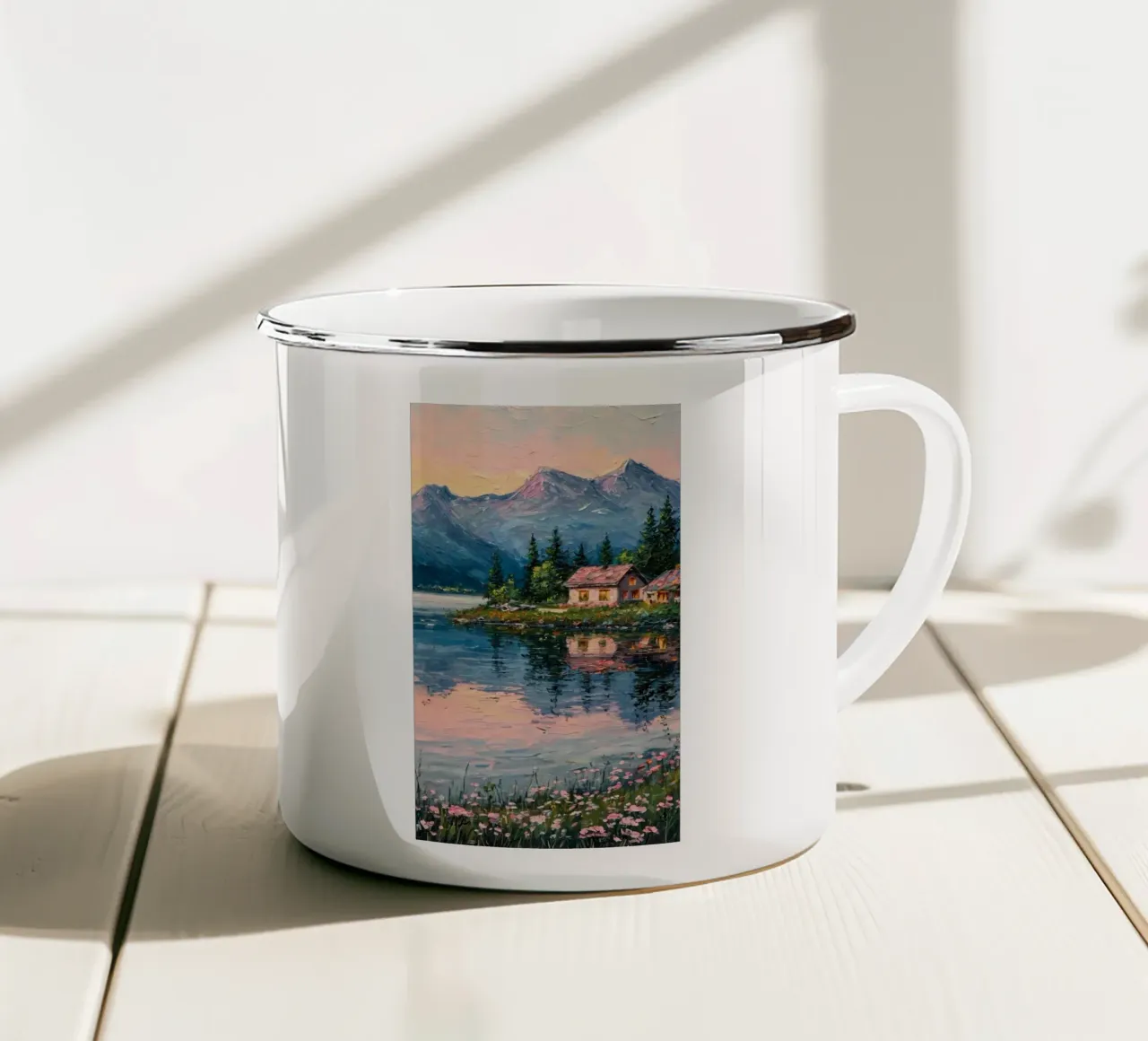 reflect village on lake tazza in smalto da carsa