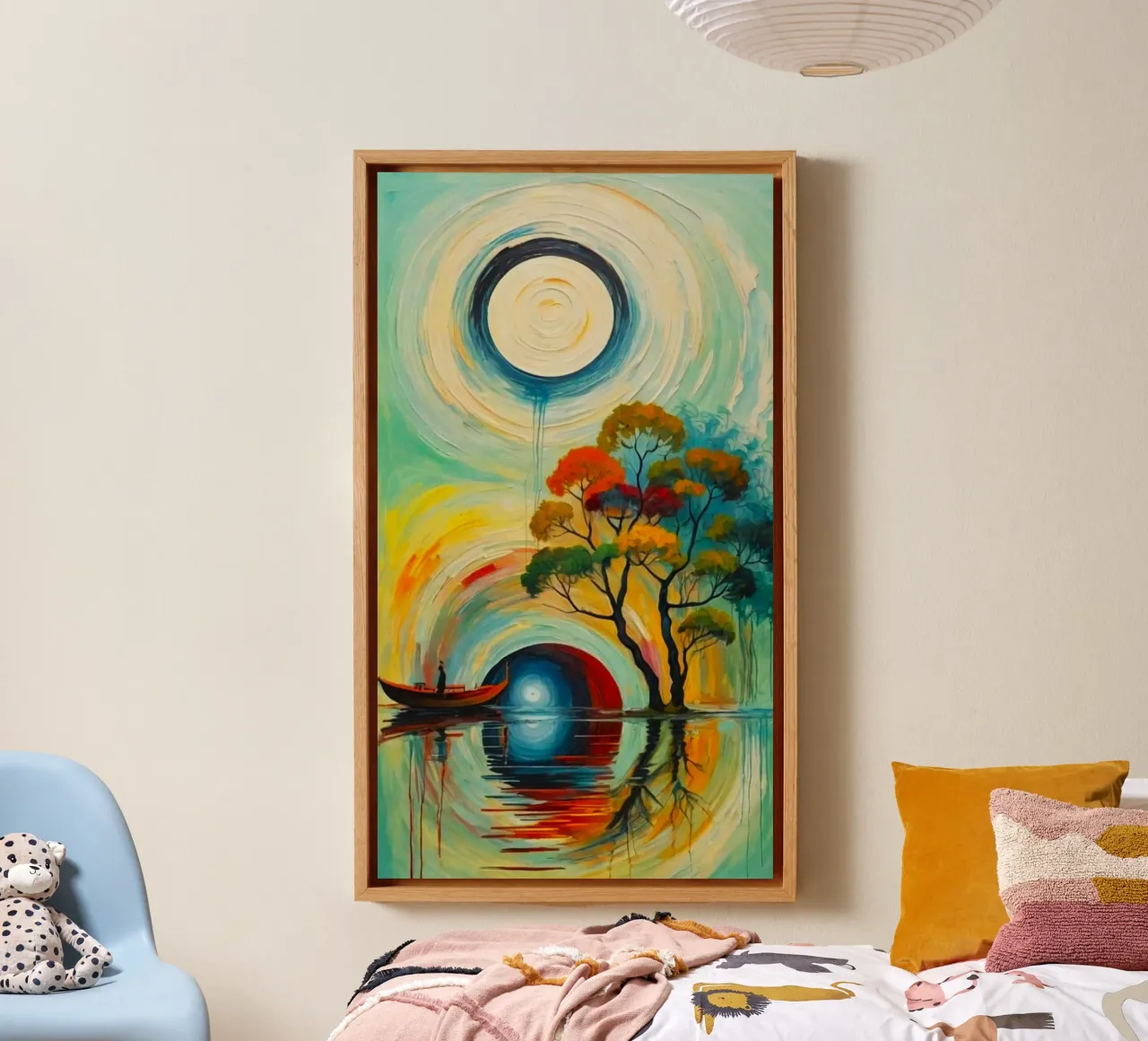 reflect moonight canvas with Floater frame by kichin