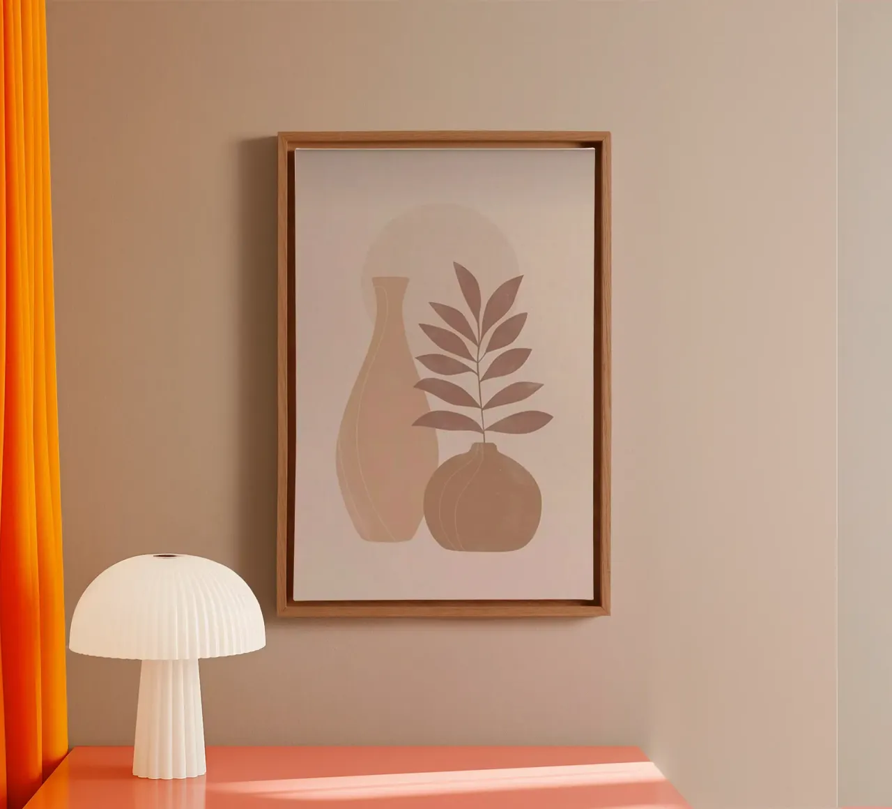 vase and branch shape tela con Cornice a cassetta da kichin