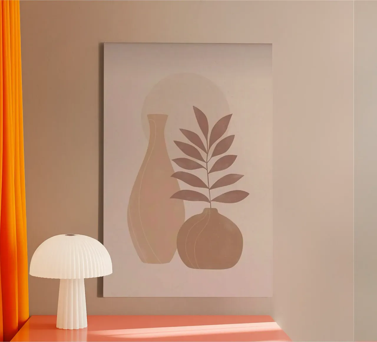 vase and branch shape tela con Cornice a cassetta da kichin