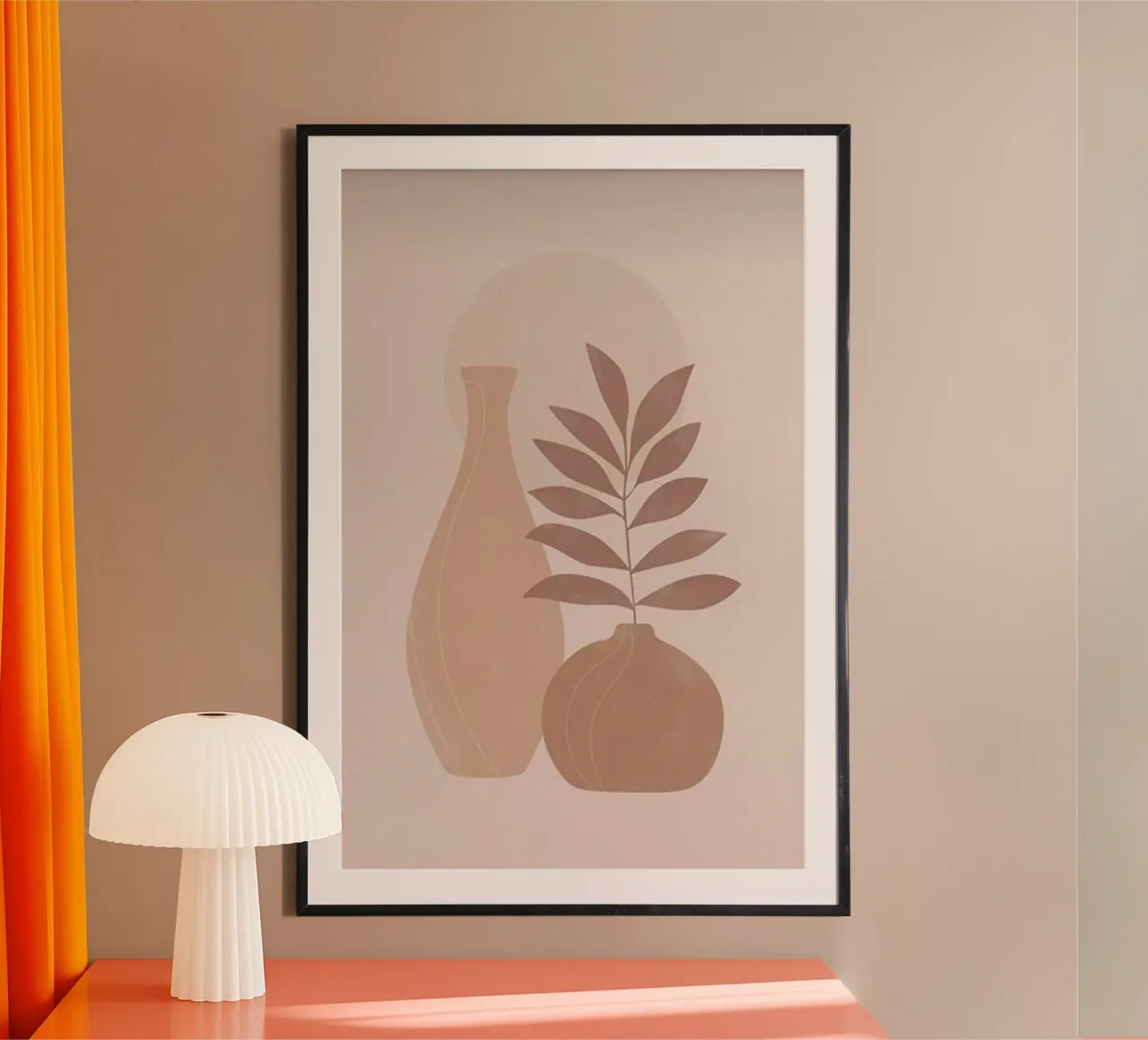 vase and branch shape poster con telaio in plastica da kichin