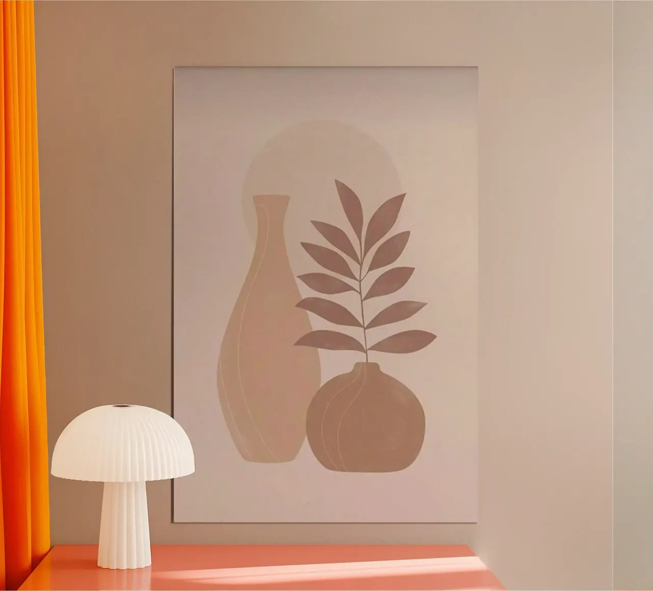 vase and branch shape poster con telaio in plastica da kichin
