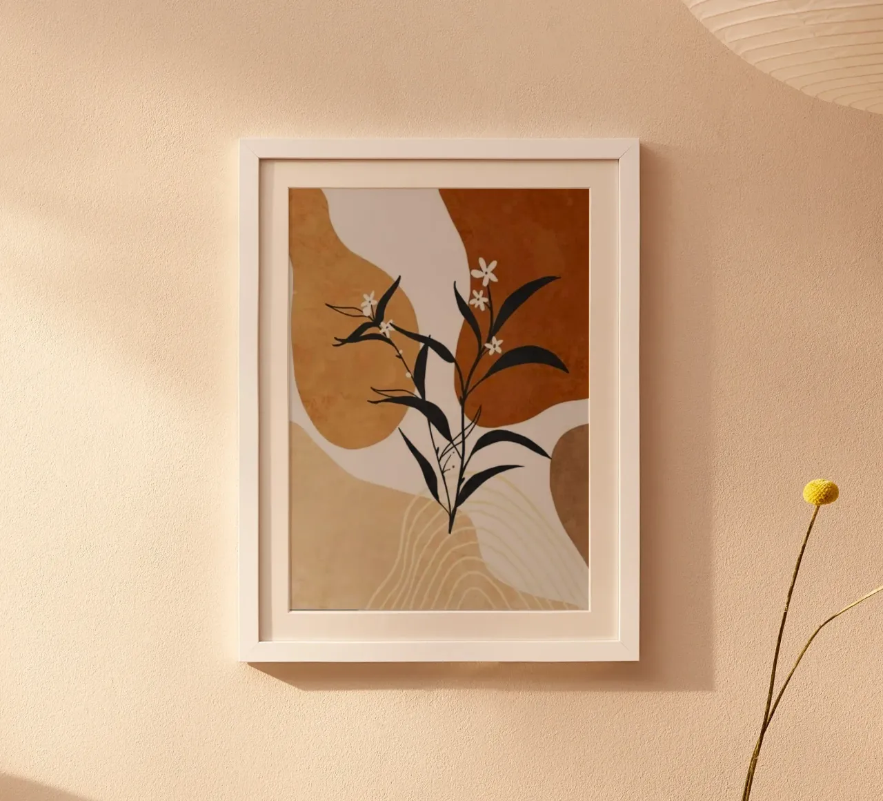 art line branch poster con telaio in alluminio da carsa