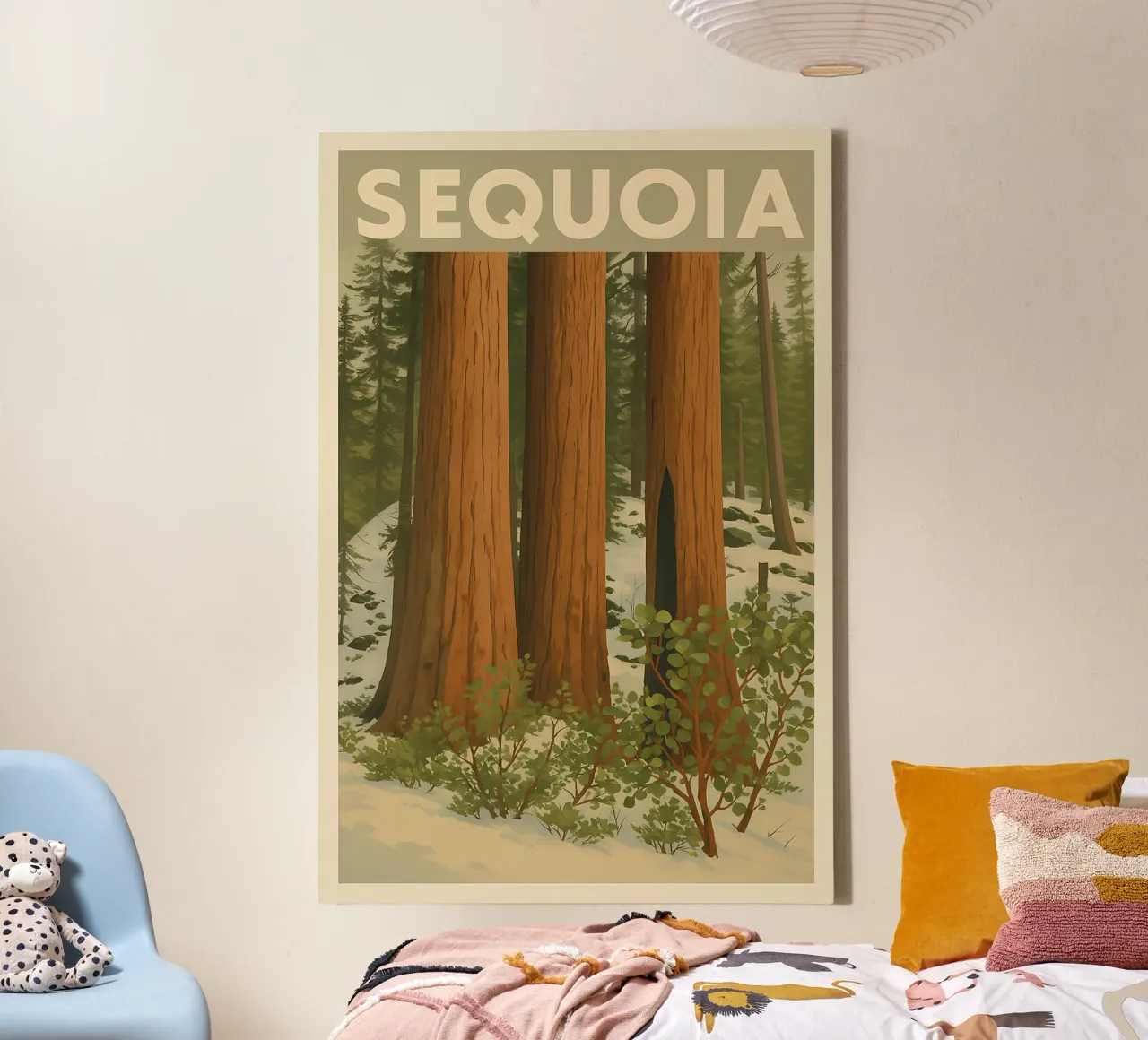 Sequoia - Vintage tela con Cornice a cassetta da WildTravelArt