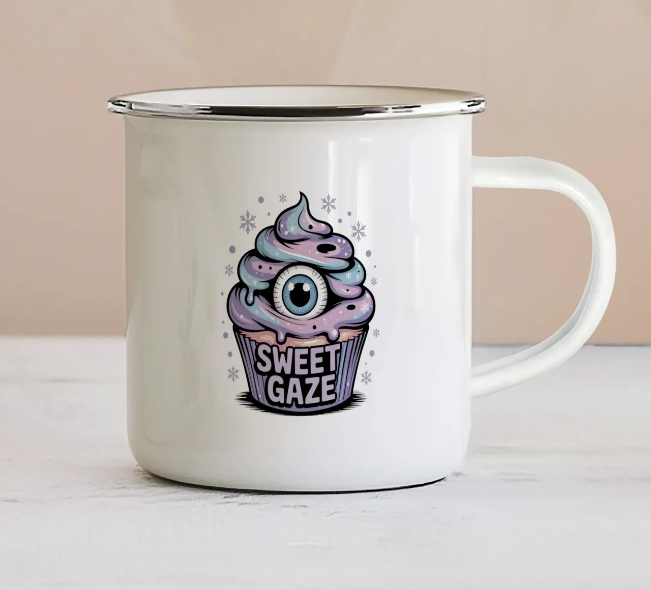 Pastel Goth Cupcake tazza in smalto da Sasyall Graphics