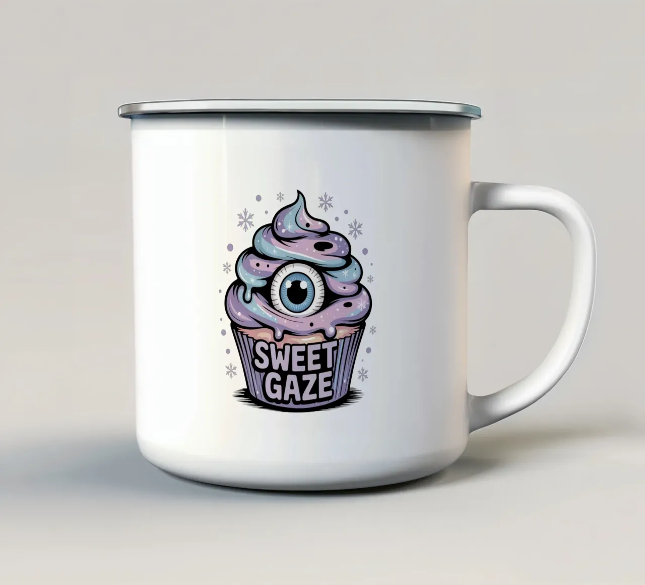 Pastel Goth Cupcake tazza in smalto da Sasyall Graphics