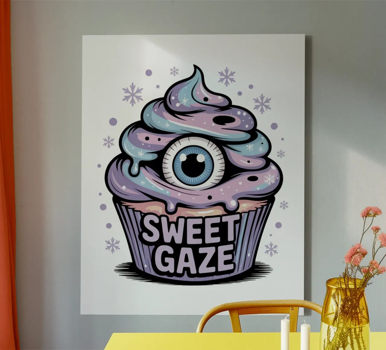 Pastel Goth Cupcake tela con Cornice a cassetta da Sasyall Graphics
