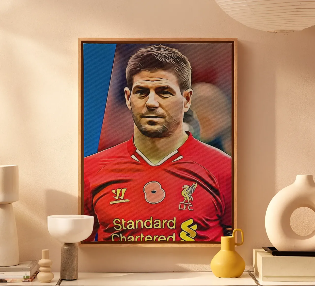 Steven Gerrard tela con Cornice a cassetta da dan band