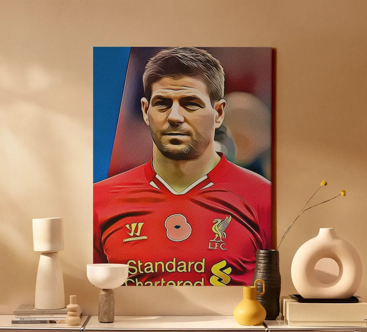 Steven Gerrard tela con Cornice a cassetta da dan band