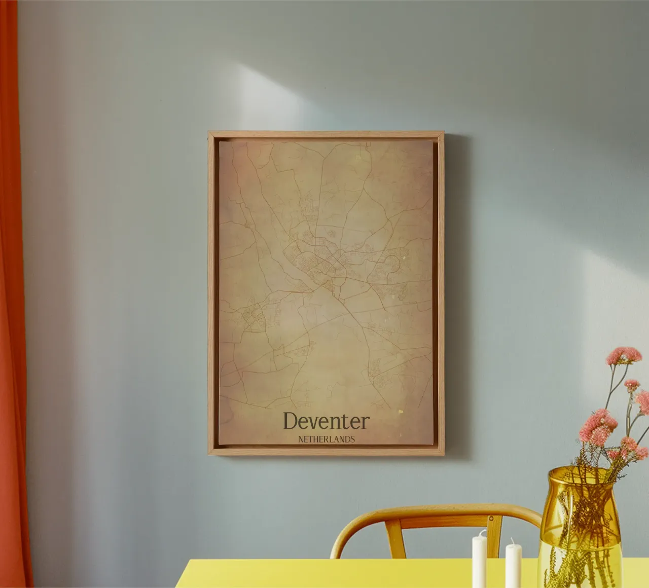 Deventer NETHERLANDS canvas with Floater frame by WorldPrint