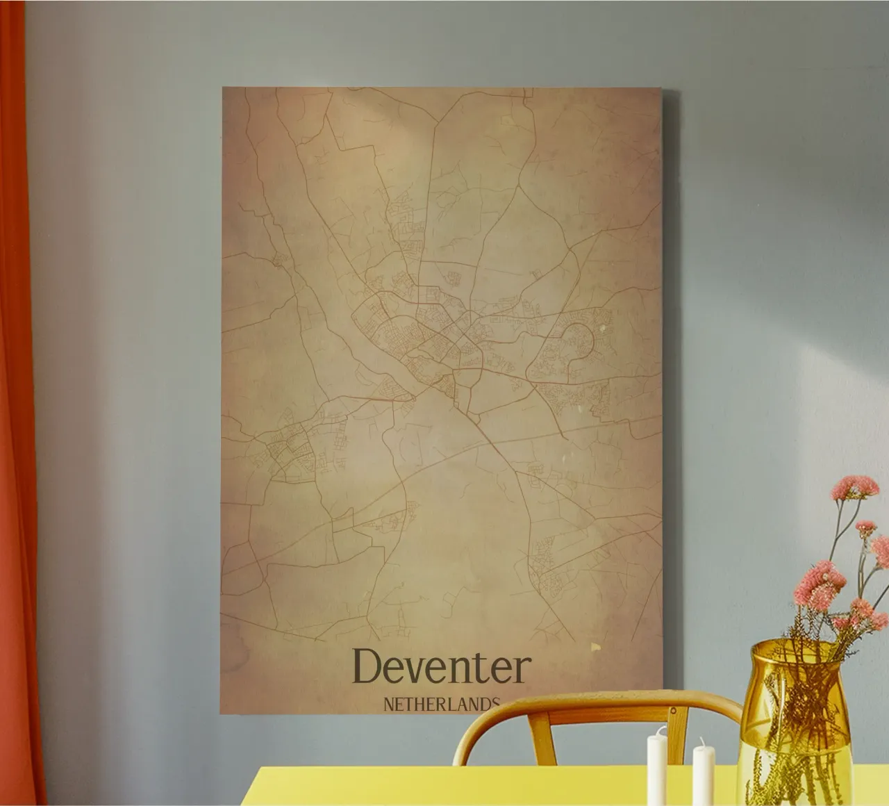 Deventer NETHERLANDS canvas with Floater frame by WorldPrint