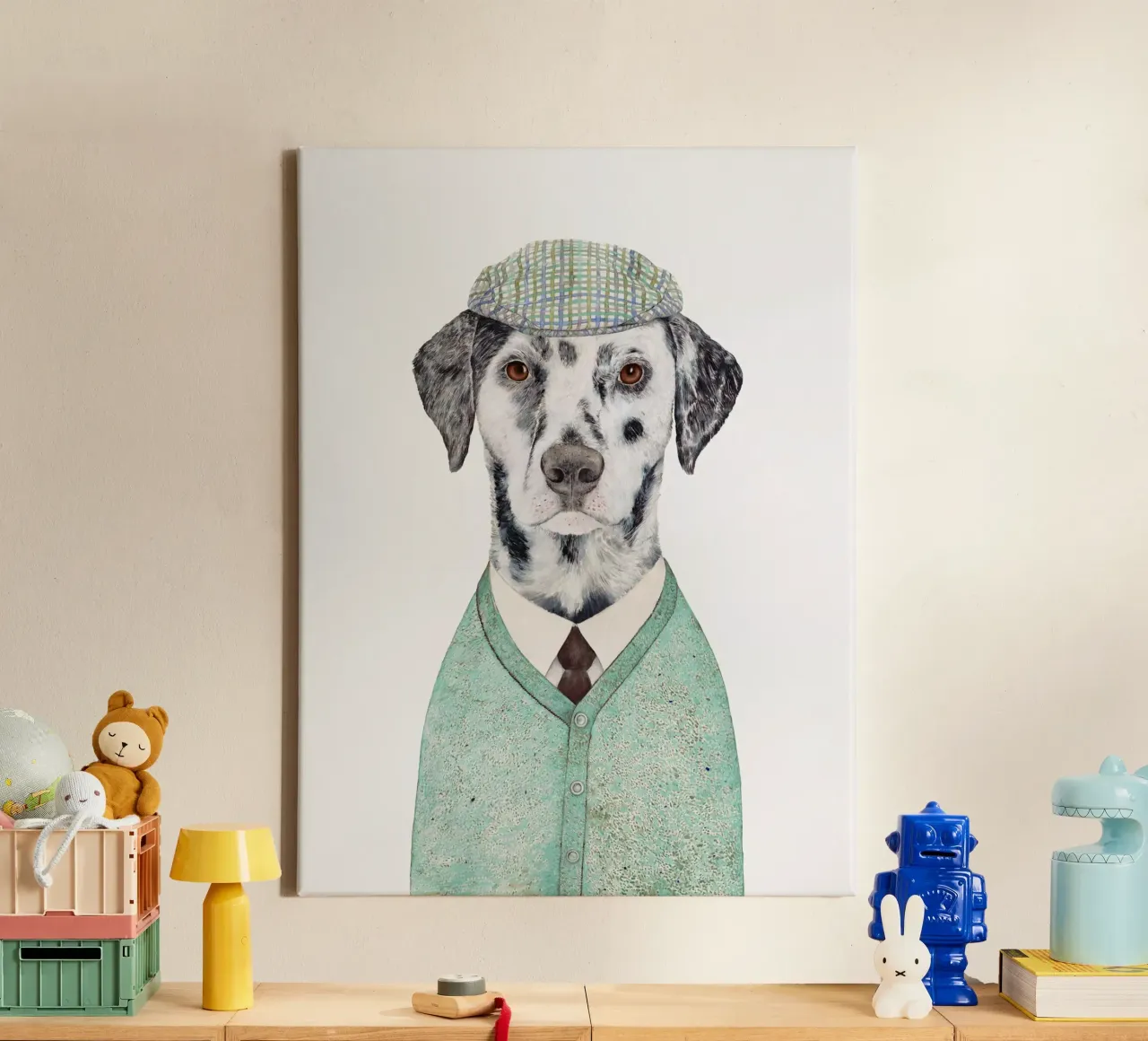 Dalmatian Mint canvas by Animal Crew