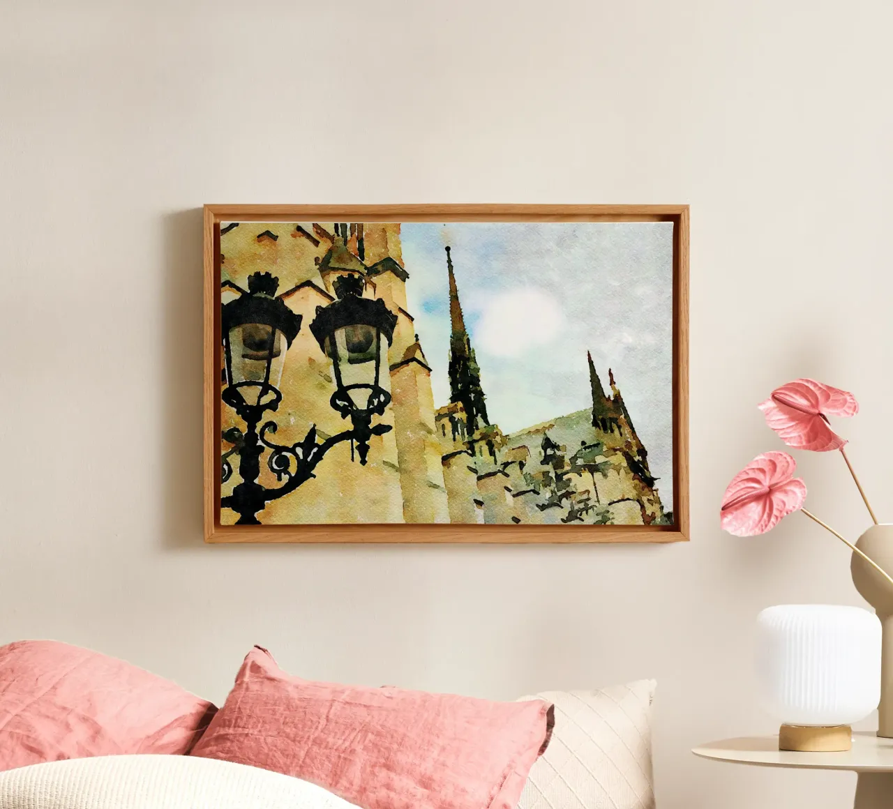 Onze-Lieve-Vrouw canvas met Baklijst van Massimo Frascogna