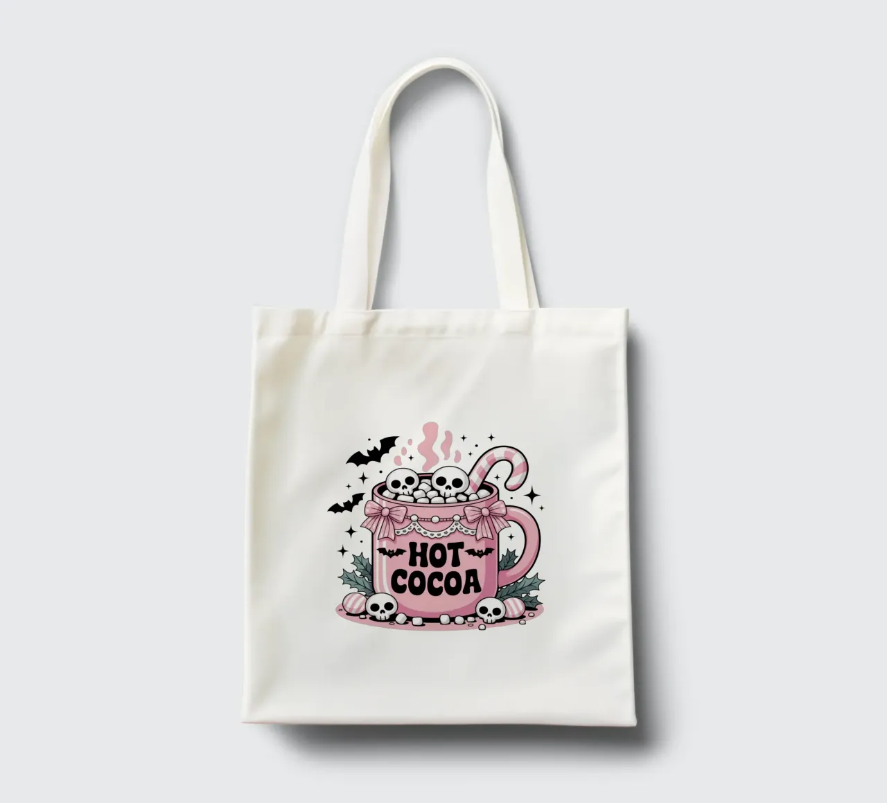 Pastel Goth Cocoa borsa in juta da Sasyall Graphics