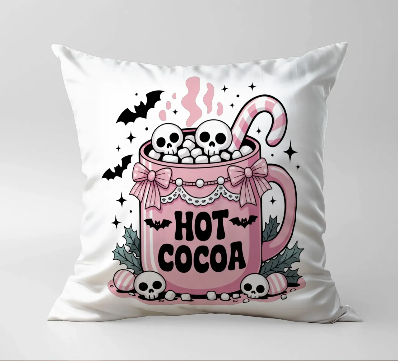 Pastel Goth Cocoa cuscino da Sasyall Graphics